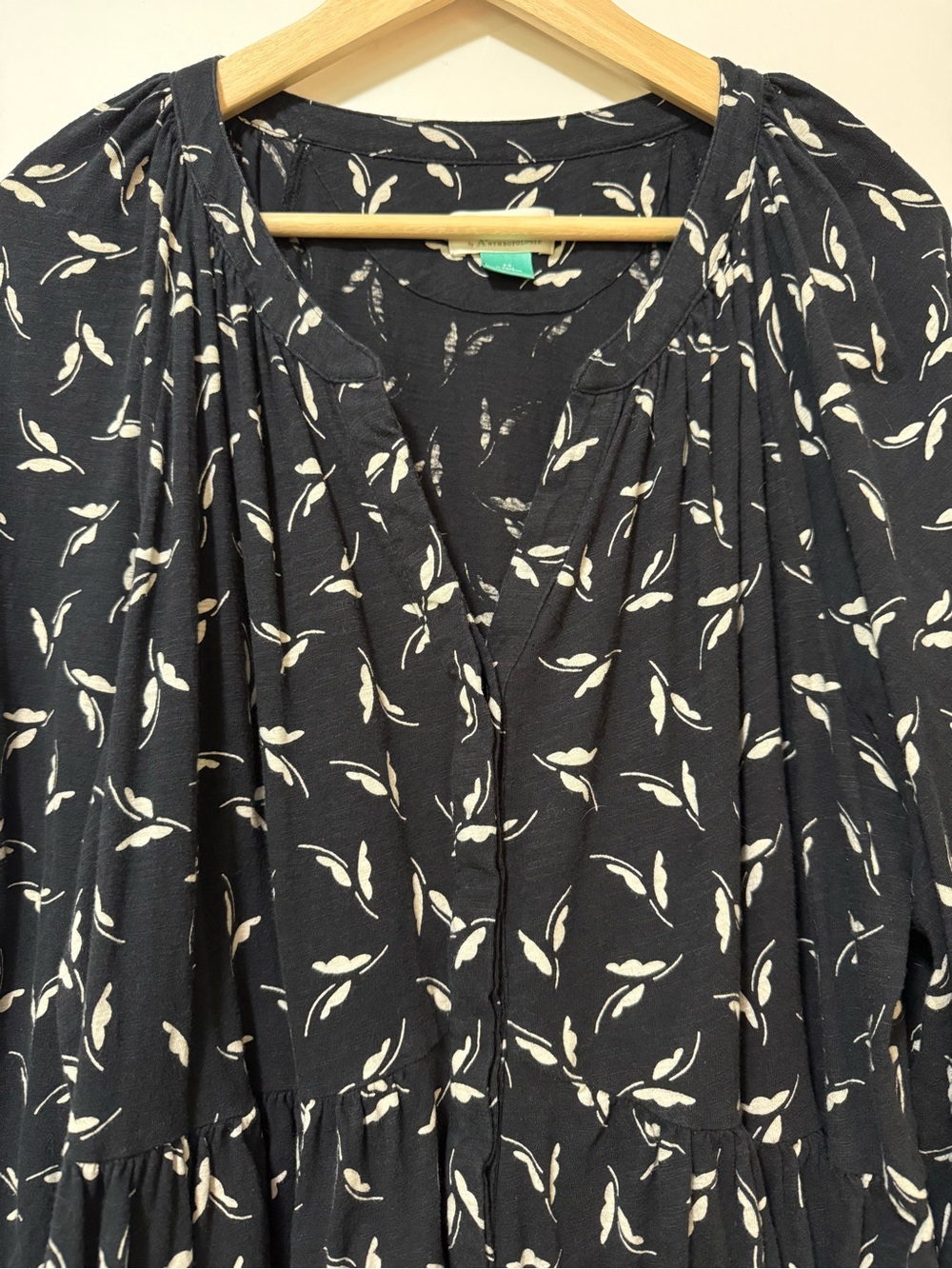 Maeve Black Floral Tiered Women’s Knit Top 2X - Picture 2 of 7